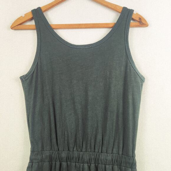 Bohme Dark Green Tank Jumpsuit 100% Cotton Women’s SZ XS Elastic Waist EUC - Picture 8 of 16